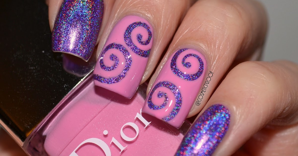 NAILS Gettin Hot and Heavy with Purple Holo Cosmetic Proof